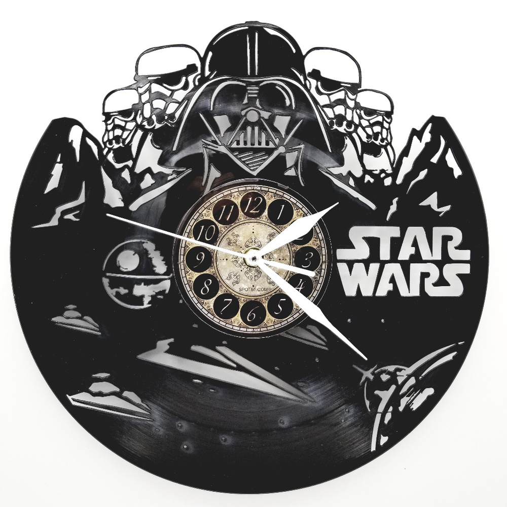 STAR WARS  vinyl record clock